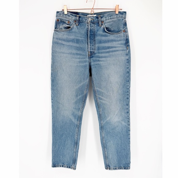 RE/DONE 70s Stove Pipe Jeans in Favorite Bleu Size 29 - Picture 2 of 8